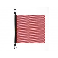 18" X 18" E-Z Hook Safety Flag W/ Bungee Hook, Mesh - Red